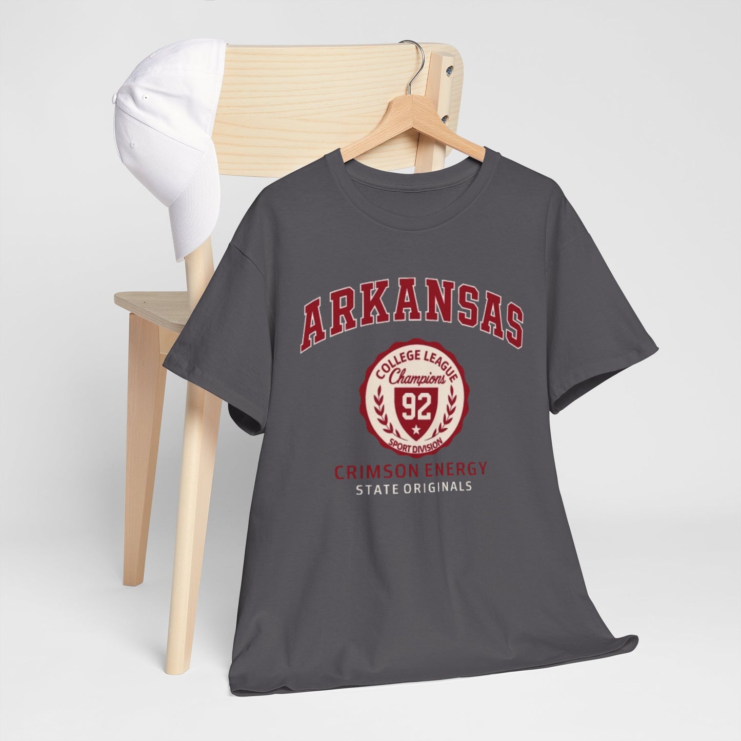 Arkansas Crimson Energy Vintage College T-Shirt – Unisex Cotton Tee for Game Day, Casual Wear and Gift Inspiration