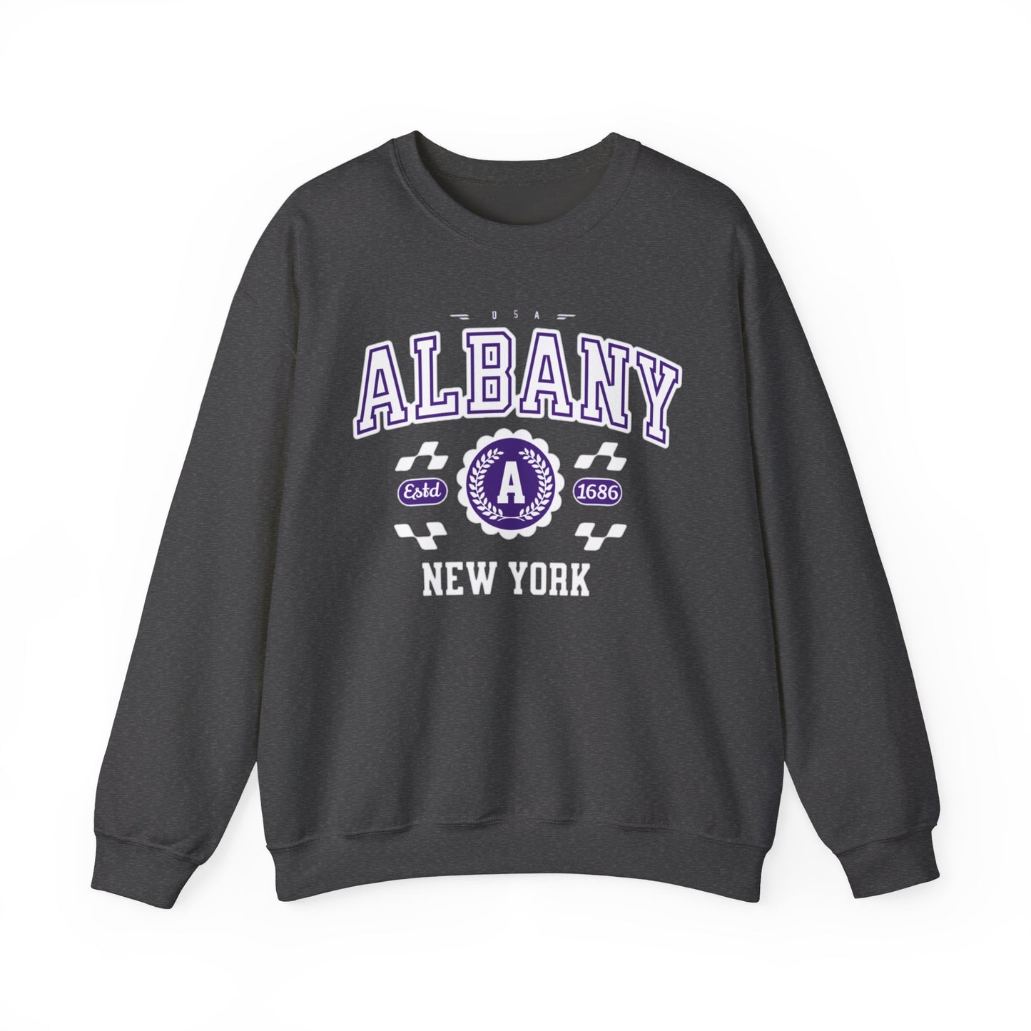 Vintage Albany New York Athletic Sports Design Crewneck Sweatshirt
