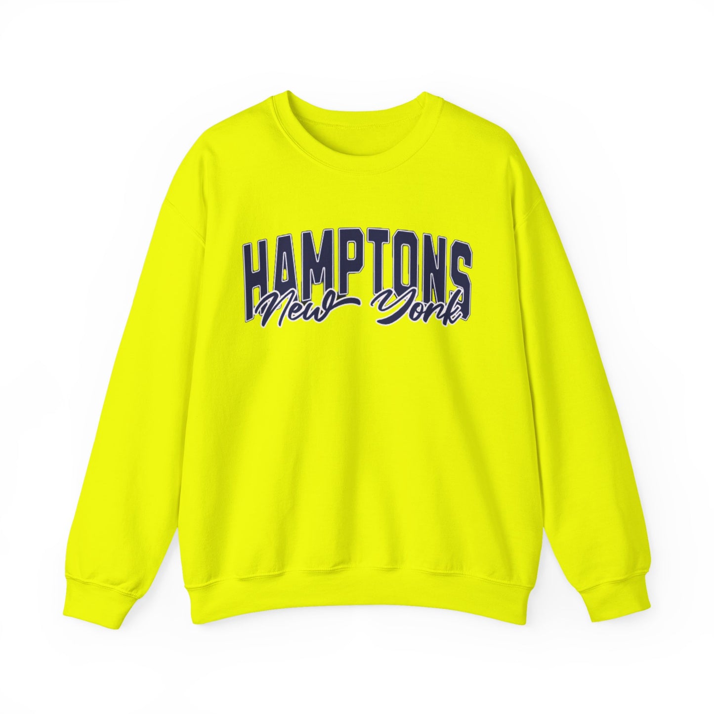 The Hamptons Sweatshirt - Long Island New York Pullover, Faded Vintage Aesthetic Varsity Design