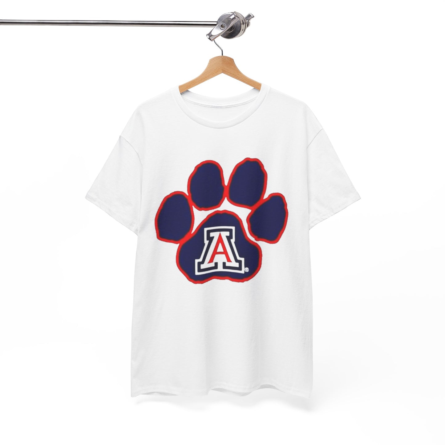Urban Legend Arizona Wild Paw White T-Shirt | Blue and Red College Streetwear for Game Day