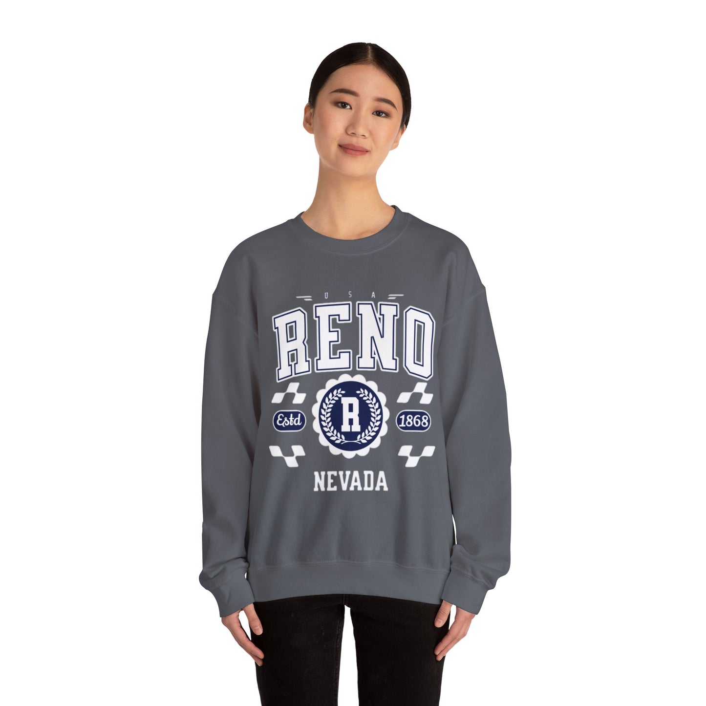 Vintage Reno Nevada Vintage Athletic Sports Design varsity pullover sweater  Crewneck Sweatshirt
