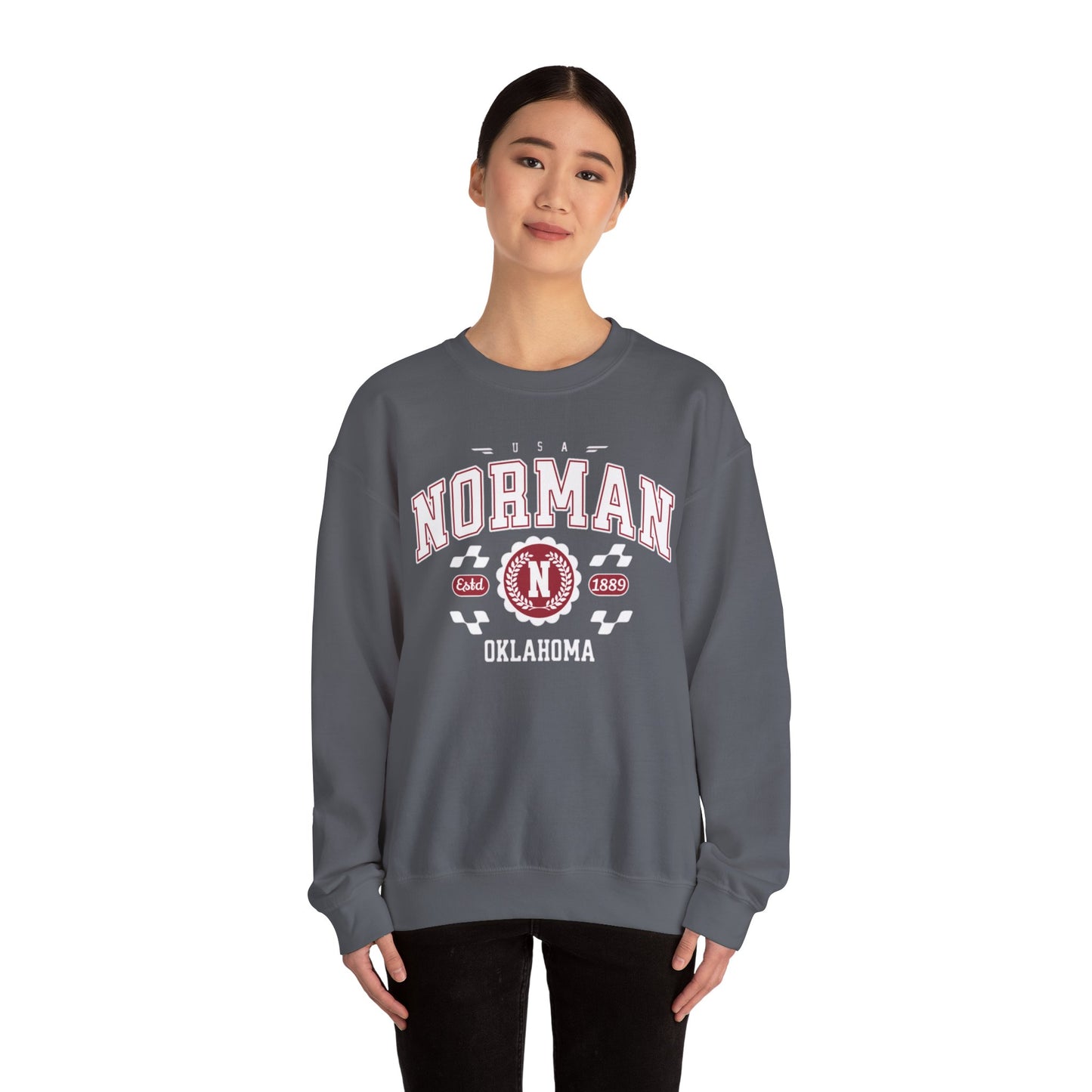 Vintage Athletic Sports Design Norman Oklahoma OK Sweatshirt
