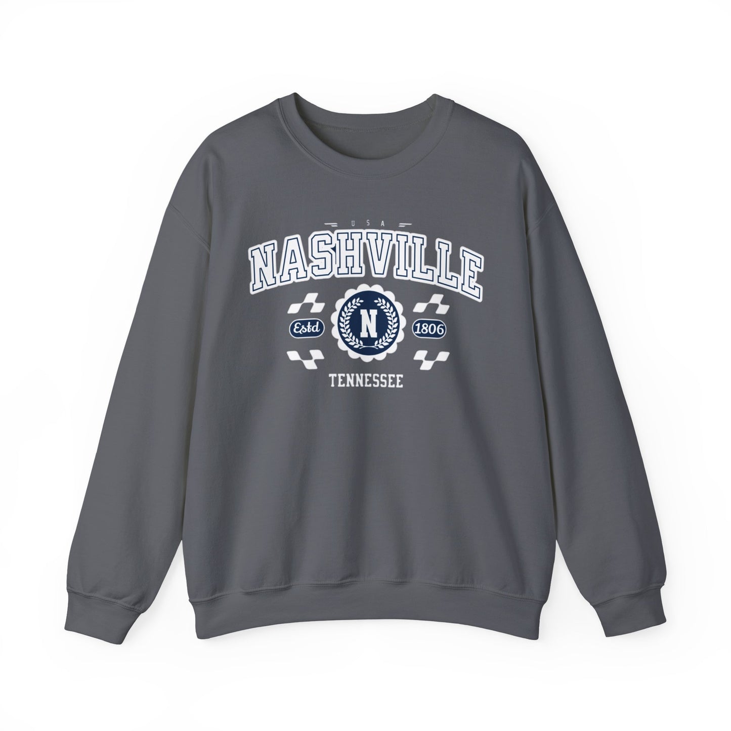 Vintage Nashville Tennessee Athletic Sports Design varsity pullover sweater  Crewneck Sweatshirt