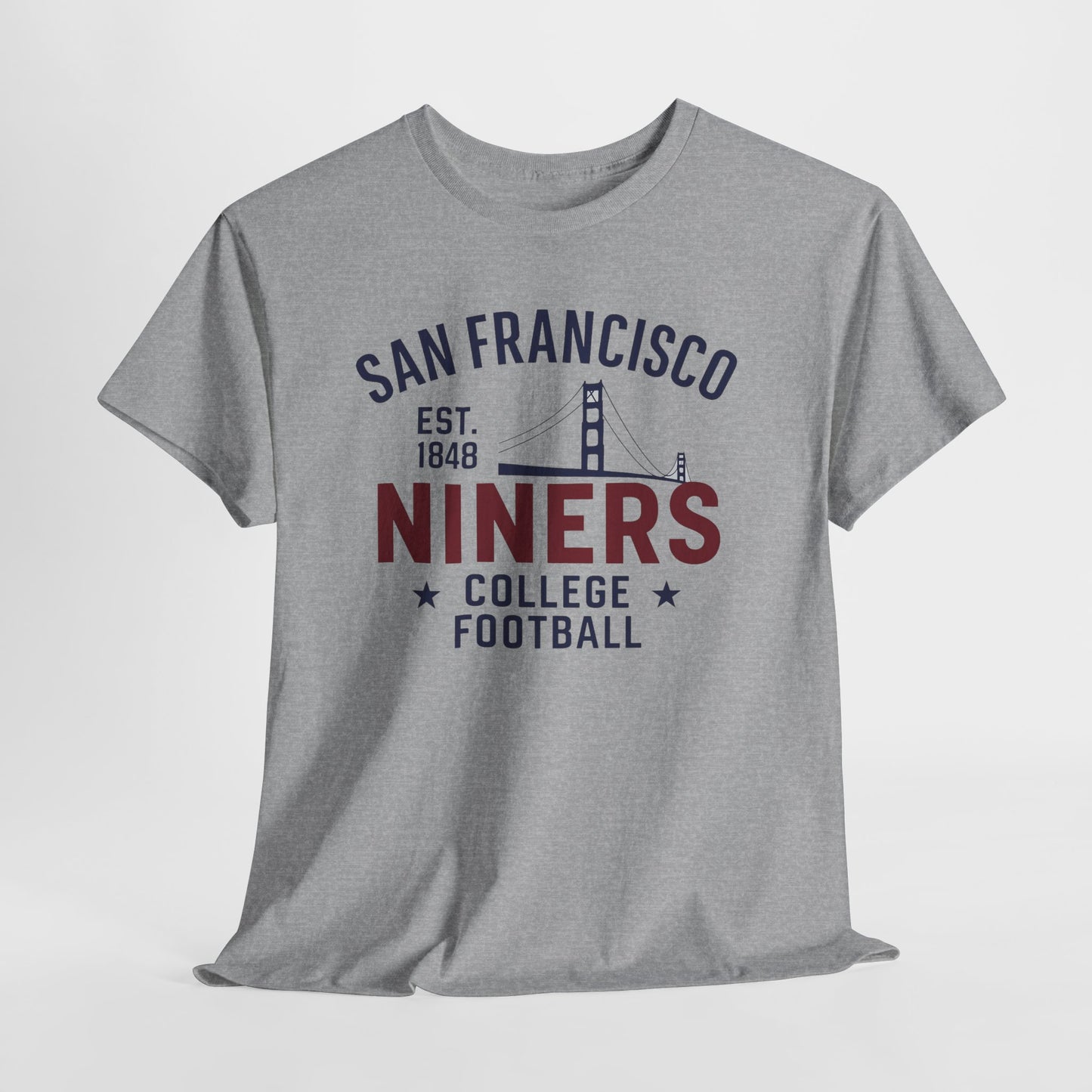San Francisco Niners Football Tee, Unisex Cotton T-Shirt, Vintage College Style, Game Day Shirt, Sports Fan Apparel, Gift for Him/Her