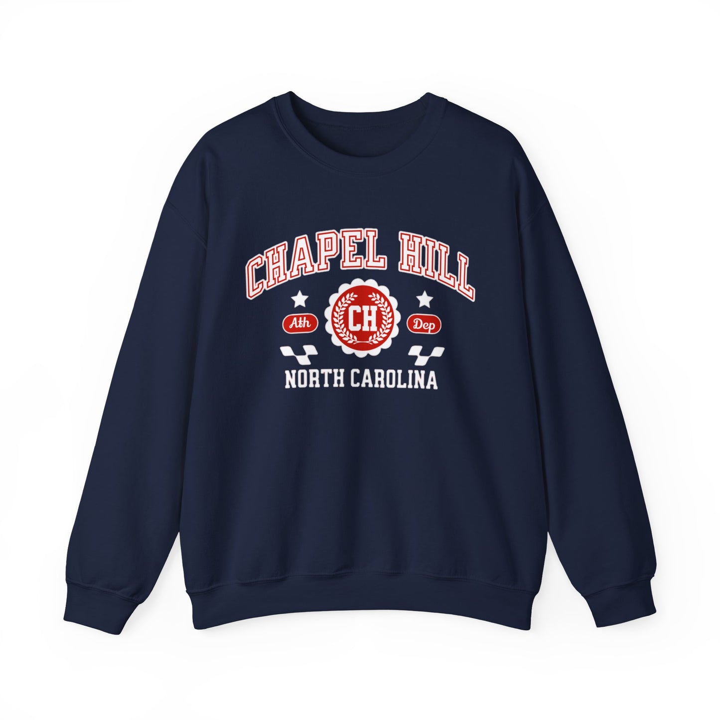 NC Vintage Athletic Sports Design Chapel Hill North Carolina  Crewneck Sweatshirt