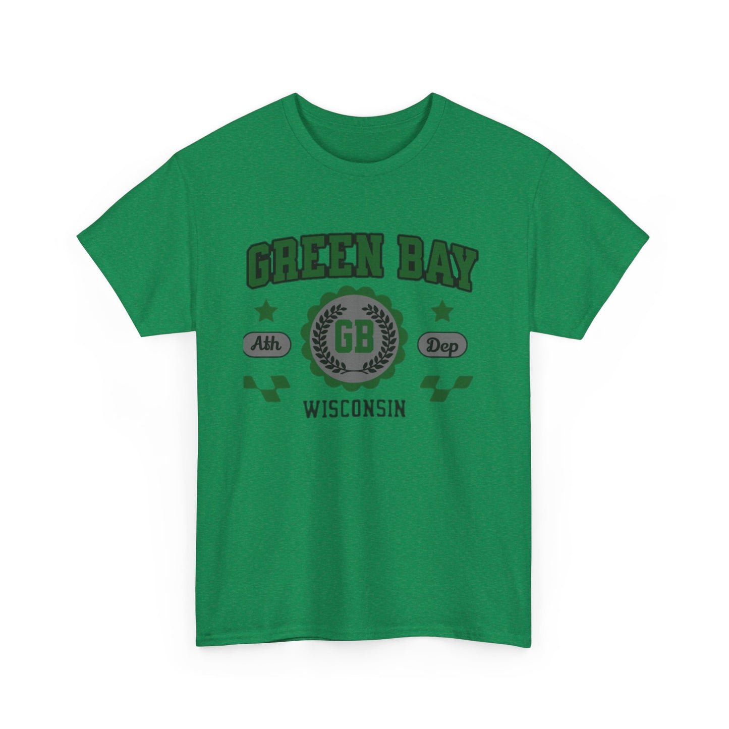 Wisconsin Green Bay  t-shirt Vintage Athletic Sports Design  Cotton Tee
