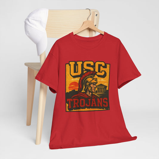 USC California Trojans Vintage Unisex Heavy Cotton Tee - College Apparel, Sports Fan Gear, Gift for Students, Casual Wear, Retro Style