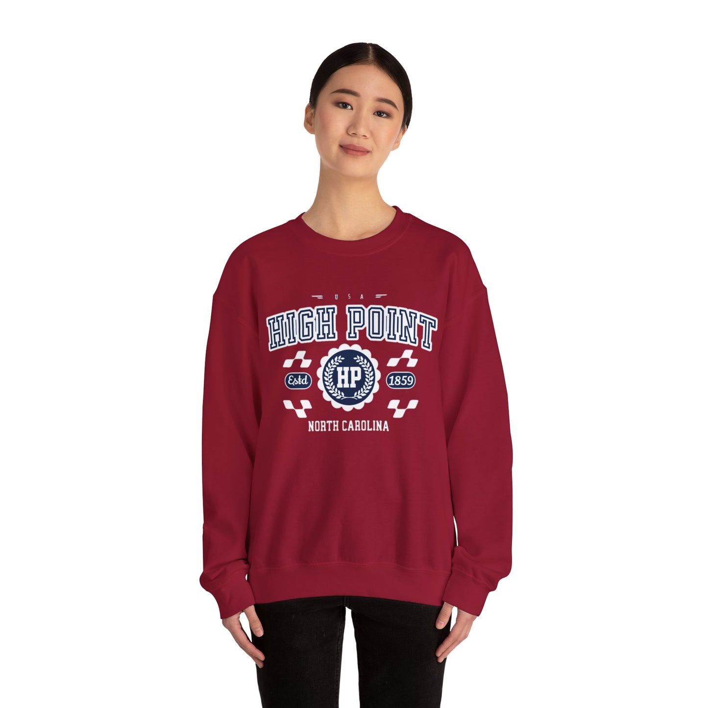 Vintage High Point North Carolina Athletic Sports Design varsity pullover sweater Crewneck Sweatshirt