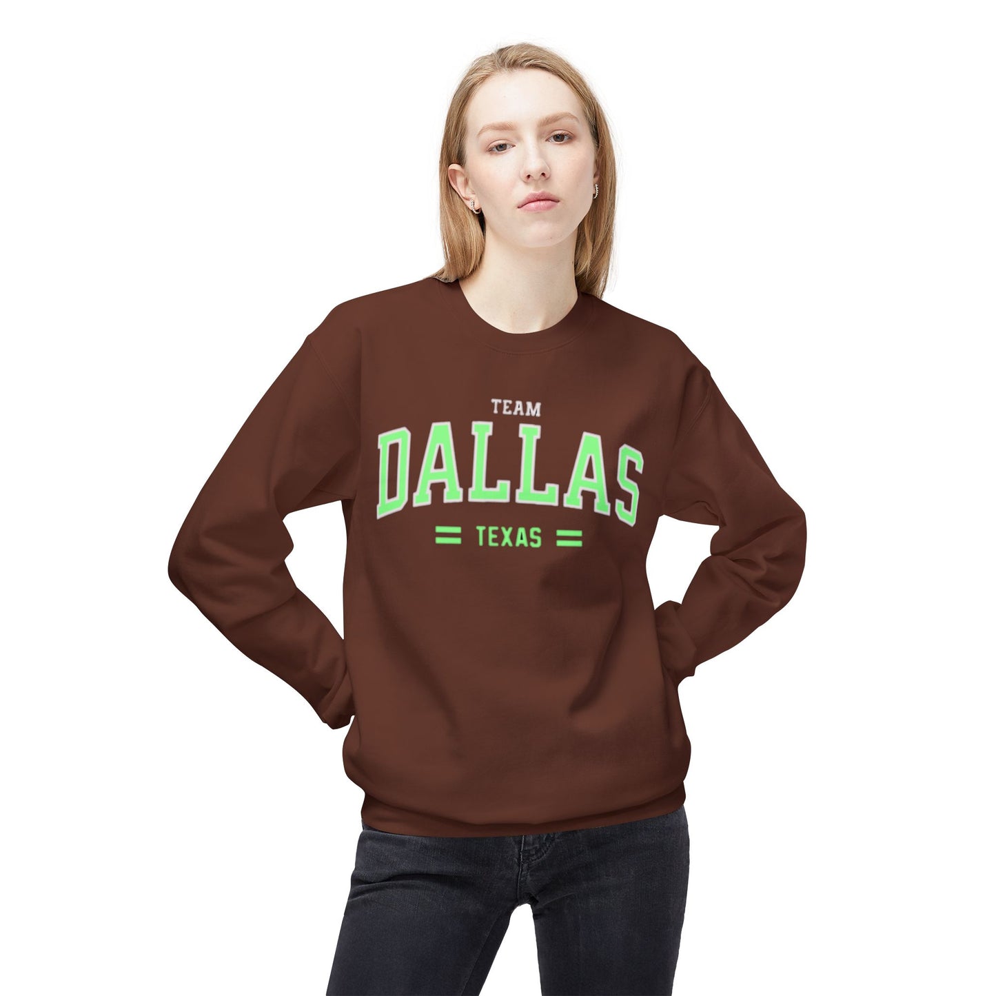 Varsity Dallas Texas Adult Unisex Crewneck vintage style Sweatshirt