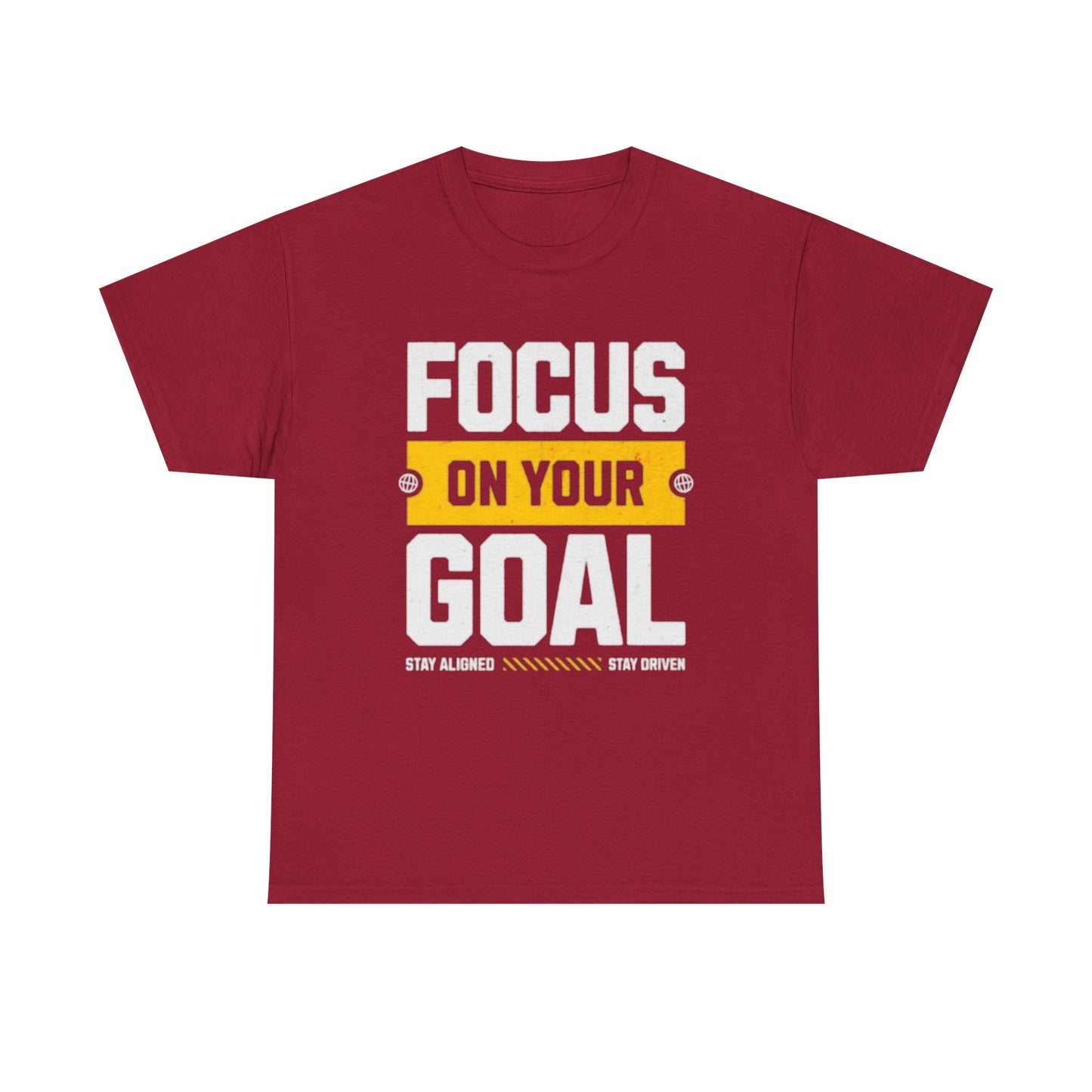 Focus on Your Goal Inspirational Gym T-Shirt – Stay Driven, Stay Strong tee