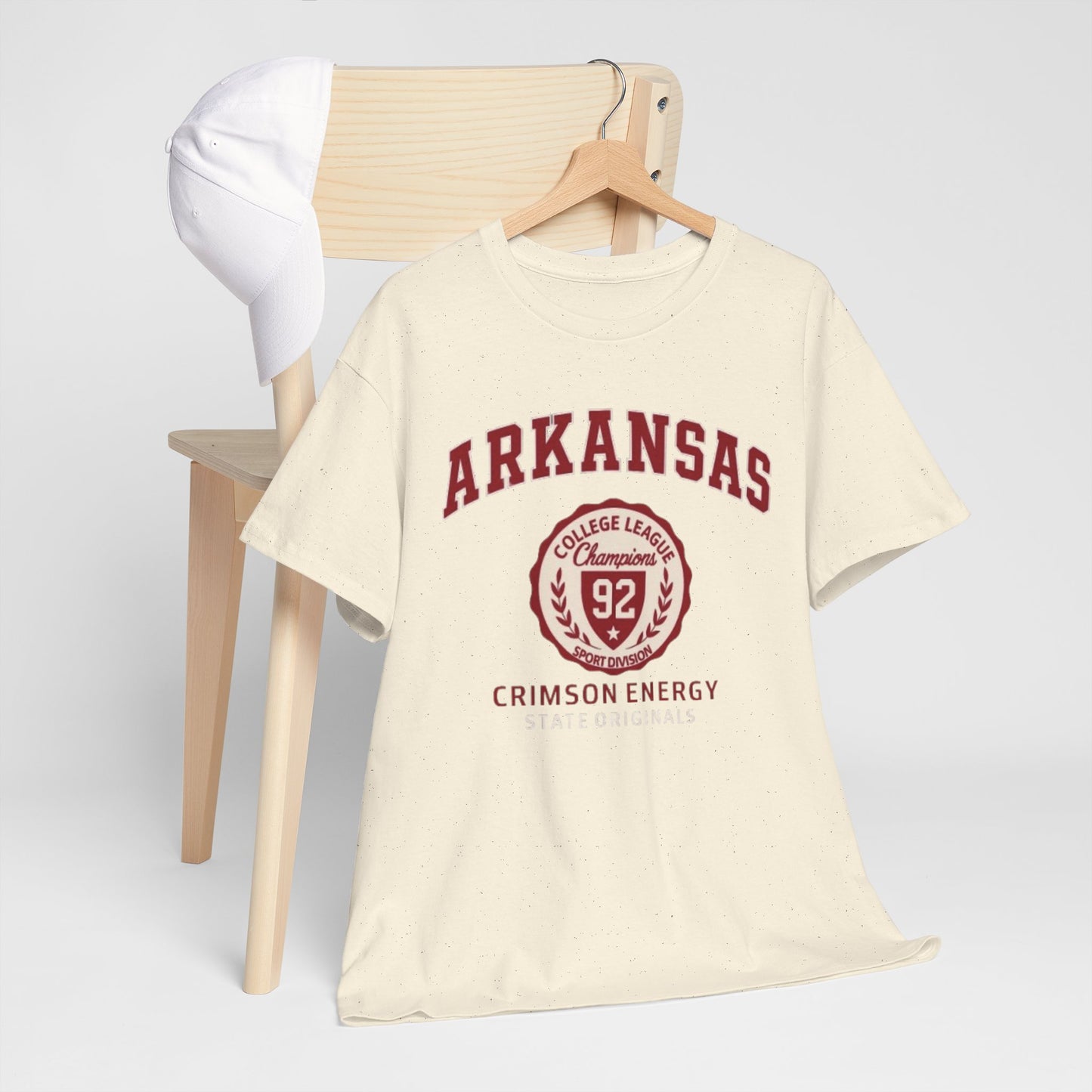 Arkansas Crimson Energy Vintage College T-Shirt – Unisex Cotton Tee for Game Day, Casual Wear and Gift Inspiration