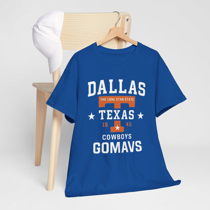 Dallas Cowboys Heavy Cotton Tee, Texas T-Shirt, Unisex Sportswear, Football Fan Gear, Comfortable Casual Wear