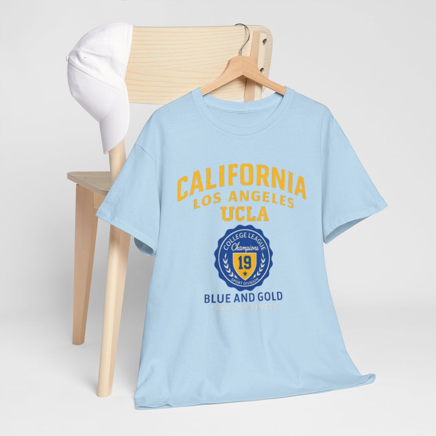 California Blue and Gold College  T-Shirt – UCLA-Inspired Unisex Cotton Tee for Game Day and Everyday Style