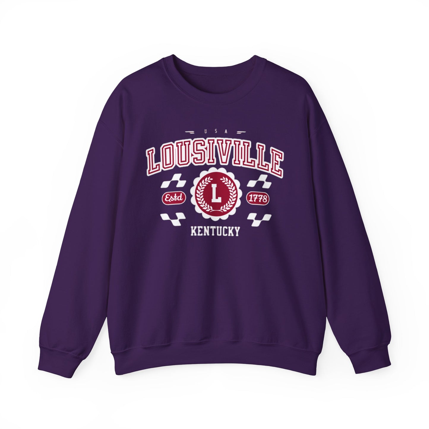 Vintage Louisville Kentucky KY Athletic Sports Design varsity pullover sweater  Crewneck Sweatshirt
