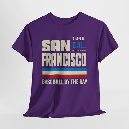 San Francisco Baseball by the Bay Unisex Heavy Cotton Tee, Vintage Graphic Tee, Casual Wear, Gift for Sports Lovers, Summer Outing
