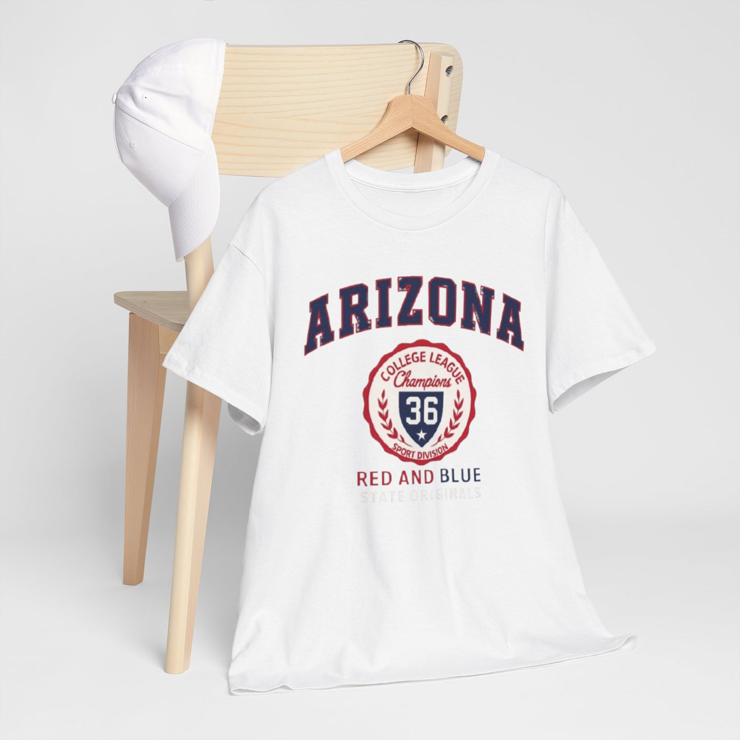 Arizona Crimson and Gold College League Vintage T-Shirt – Unisex Sports Fan Tee for Game Day and Everyday Style