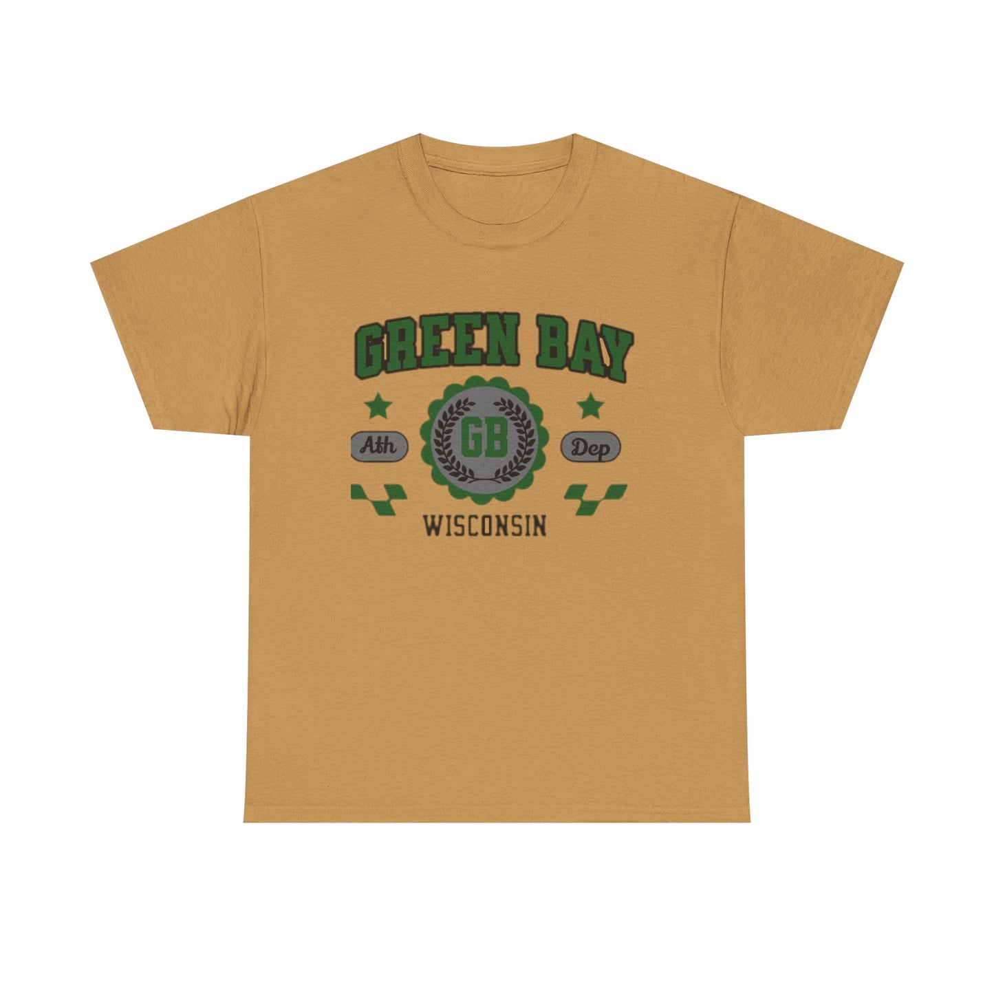 Wisconsin Green Bay  t-shirt Vintage Athletic Sports Design  Cotton Tee