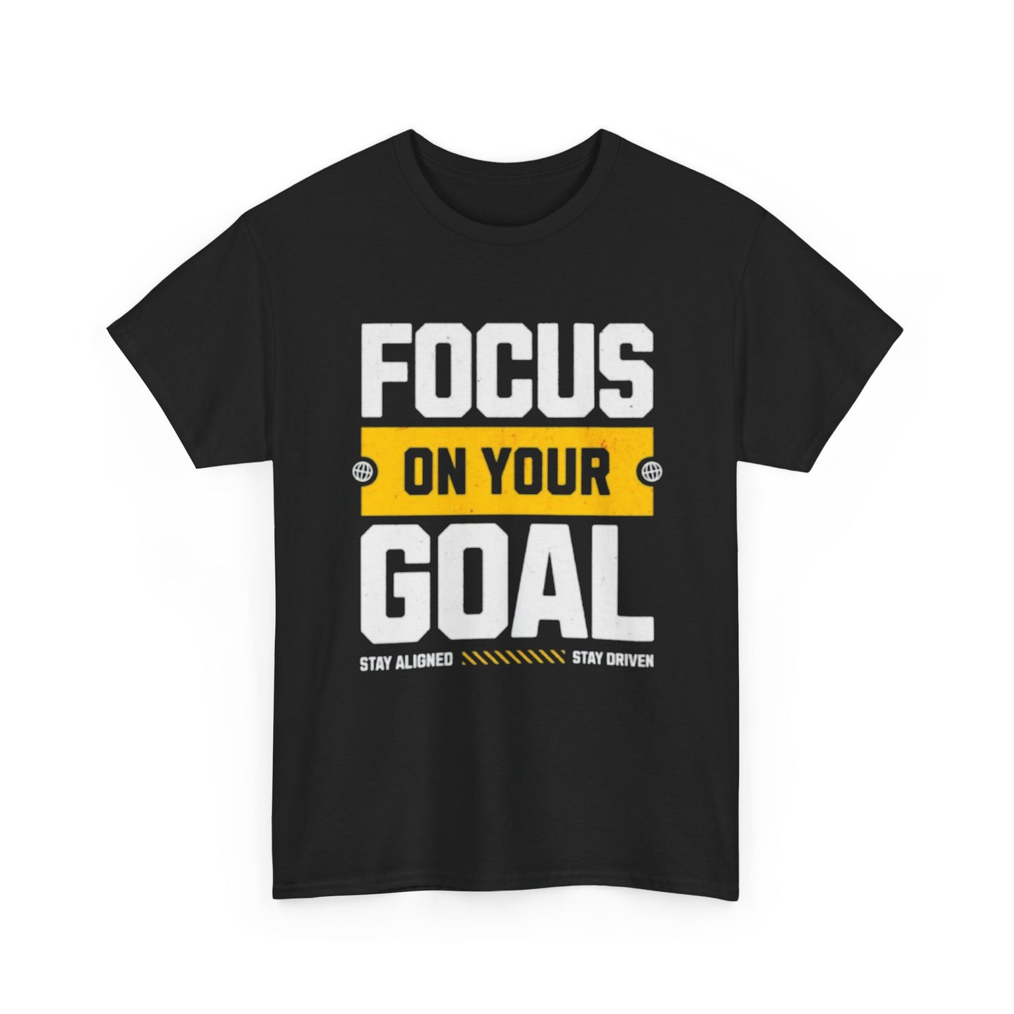 Focus on Your Goal Inspirational Gym T-Shirt – Stay Driven, Stay Strong tee