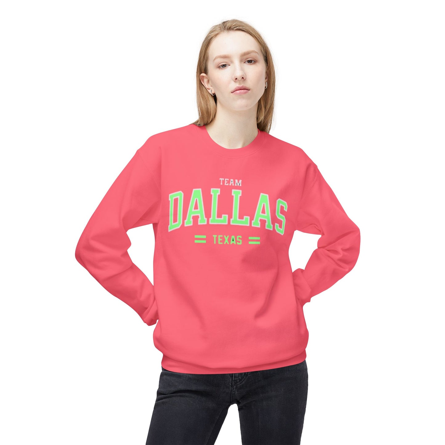 Varsity Dallas Texas Adult Unisex Crewneck vintage style Sweatshirt