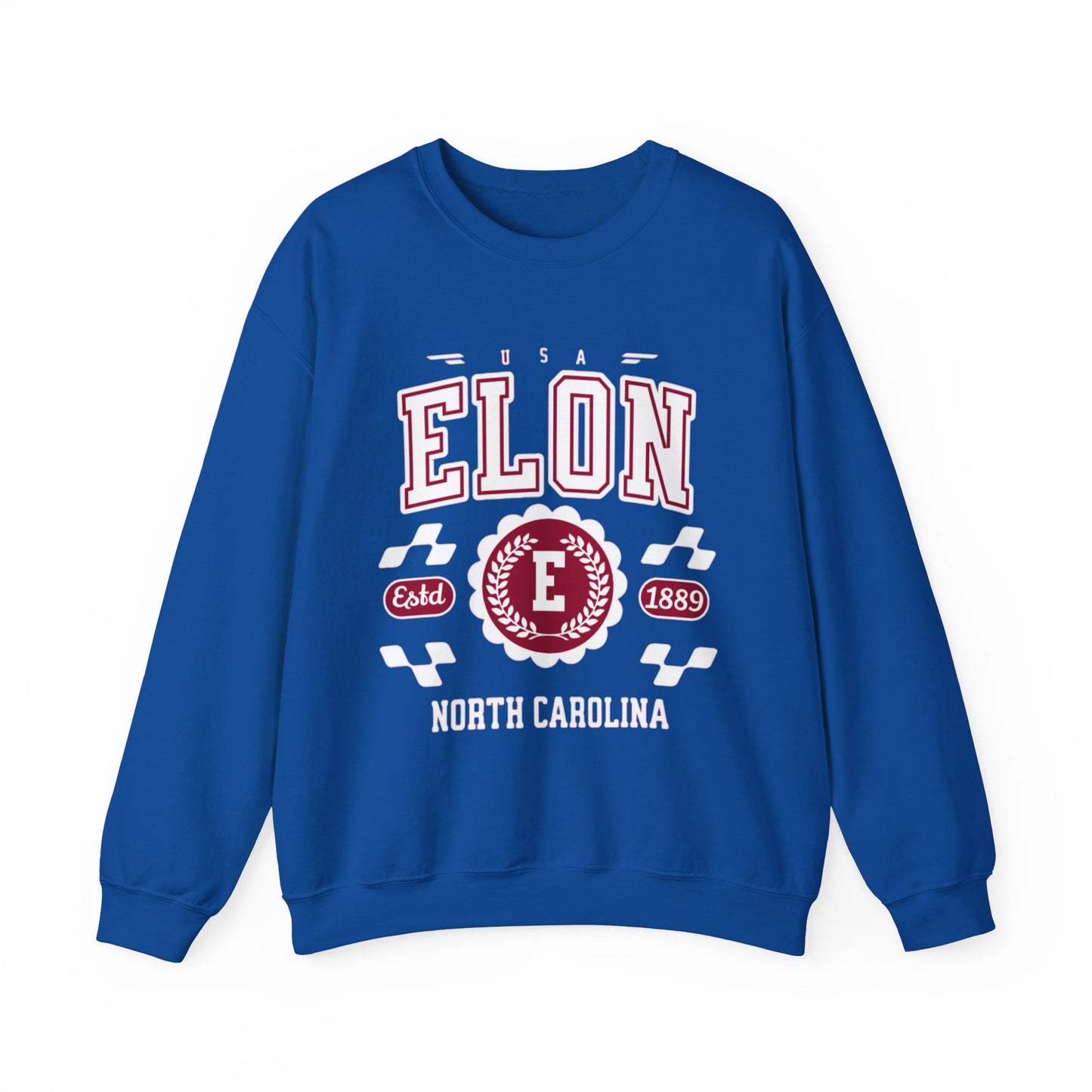 Vintage Elon North Carolina NC Athletic Sports Design varsity pullover sweater Crewneck Sweatshirt