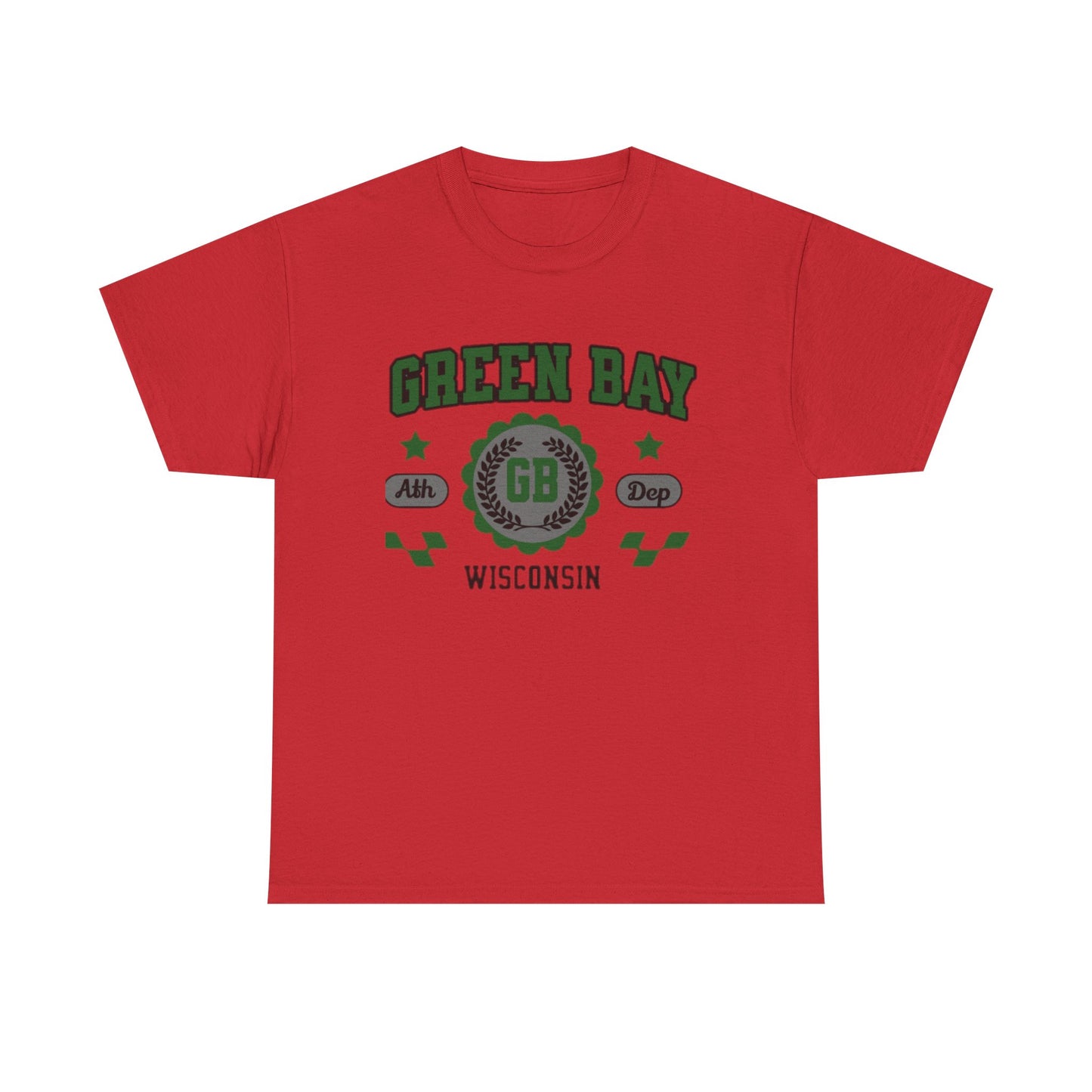 Wisconsin Green Bay  t-shirt Vintage Athletic Sports Design  Cotton Tee