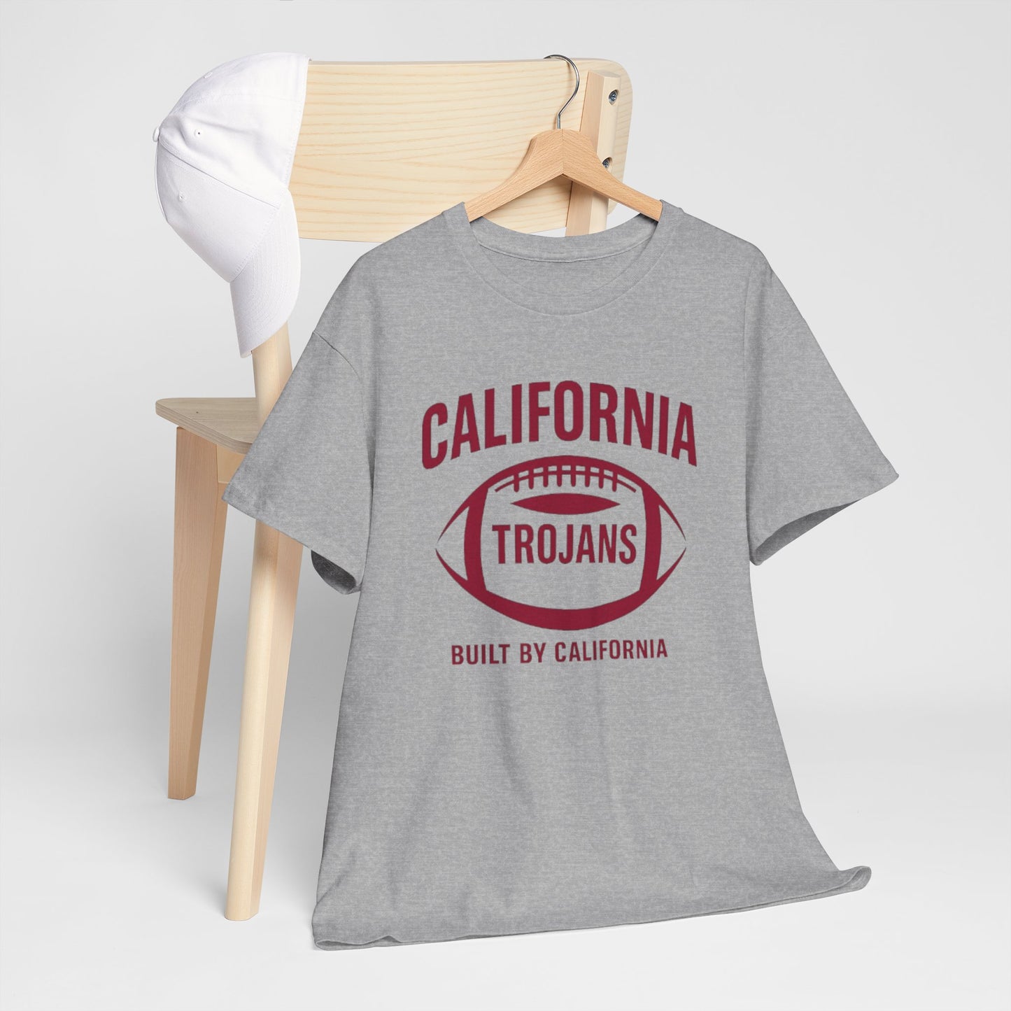 California Trojans Unisex Heavy Cotton Tee, Casual College T-Shirt, Sports Apparel, Gift for Fans, Game Day Outfit, Alumni Merchandise