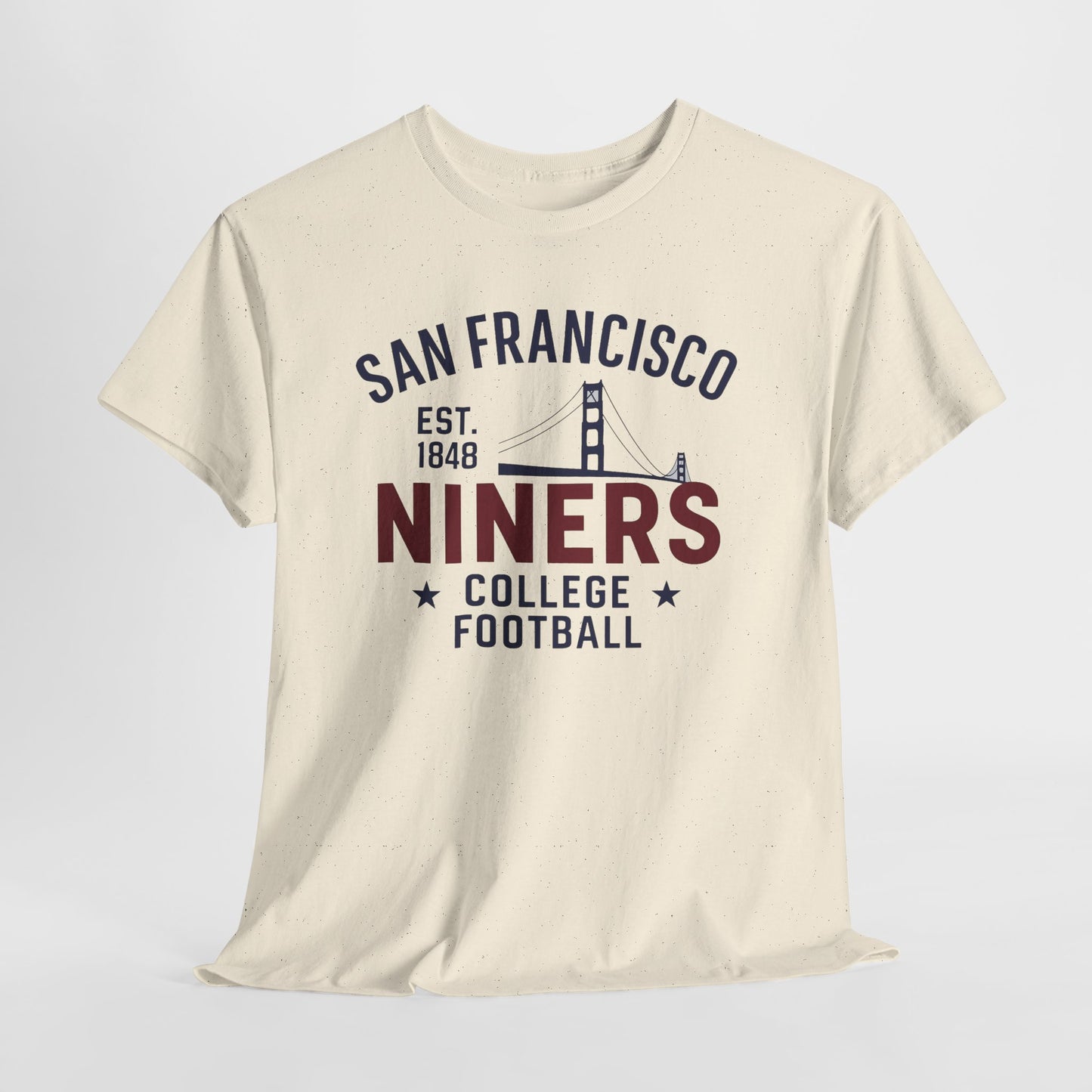 San Francisco Niners Football Tee, Unisex Cotton T-Shirt, Vintage College Style, Game Day Shirt, Sports Fan Apparel, Gift for Him/Her