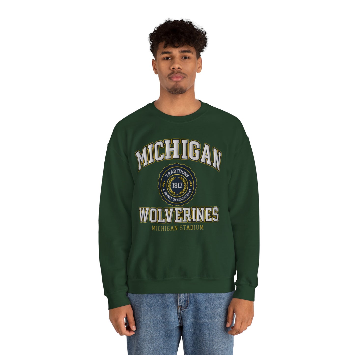Michigan Wolverines Crewneck Sweatshirt - College Spirit Wear, Unisex Apparel, Game Day Outfit, Gift for Alumni, School Pride Clothing