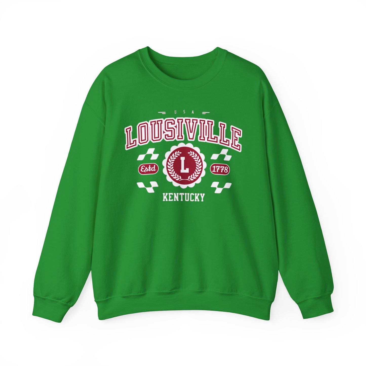 Vintage Louisville Kentucky KY Athletic Sports Design varsity pullover sweater  Crewneck Sweatshirt