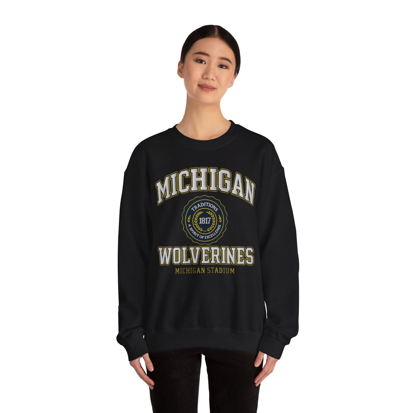 Michigan Wolverines Crewneck Sweatshirt - College Spirit Wear, Unisex Apparel, Game Day Outfit, Gift for Alumni, School Pride Clothing
