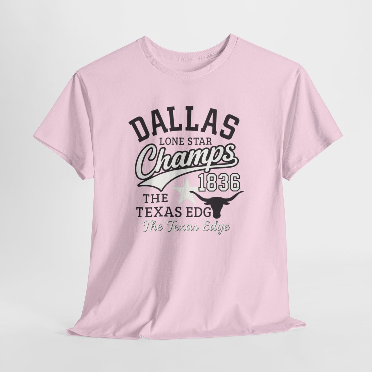 Dallas Lone Star Champs Tee - Unisex Heavy Cotton Shirt for Casual Wear, Sports Events, Gift Ideas, Texas Merch, Everyday Comfort