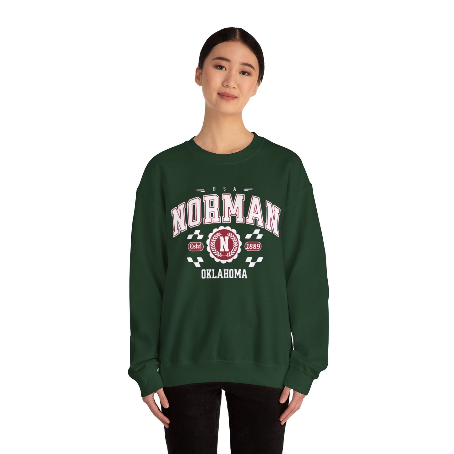 Vintage Normal Oklahoma Athletic Sports Design varsity pullover sweater  Crewneck Sweatshirt