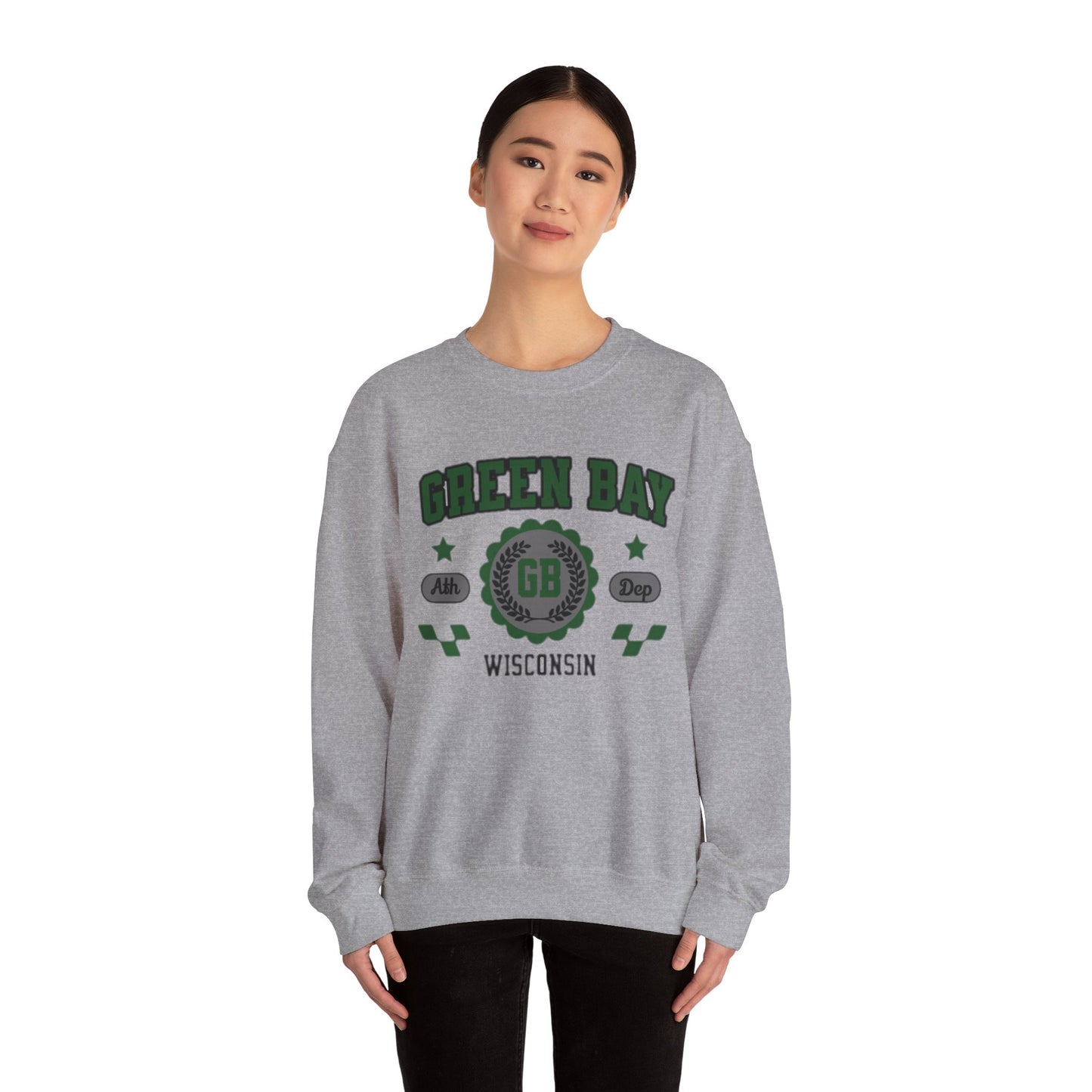 Wisconsin Green Bay  Vintage Athletic Sports Design Crewneck Sweatshirt