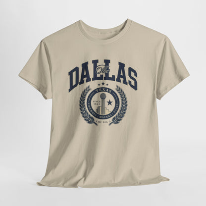 Dallas Heritage Unisex Heavy Cotton Tee, Dallas T-Shirt, Casual Wear, Souvenir Shirt, Vintage Tee, Gift for Texas Lovers
