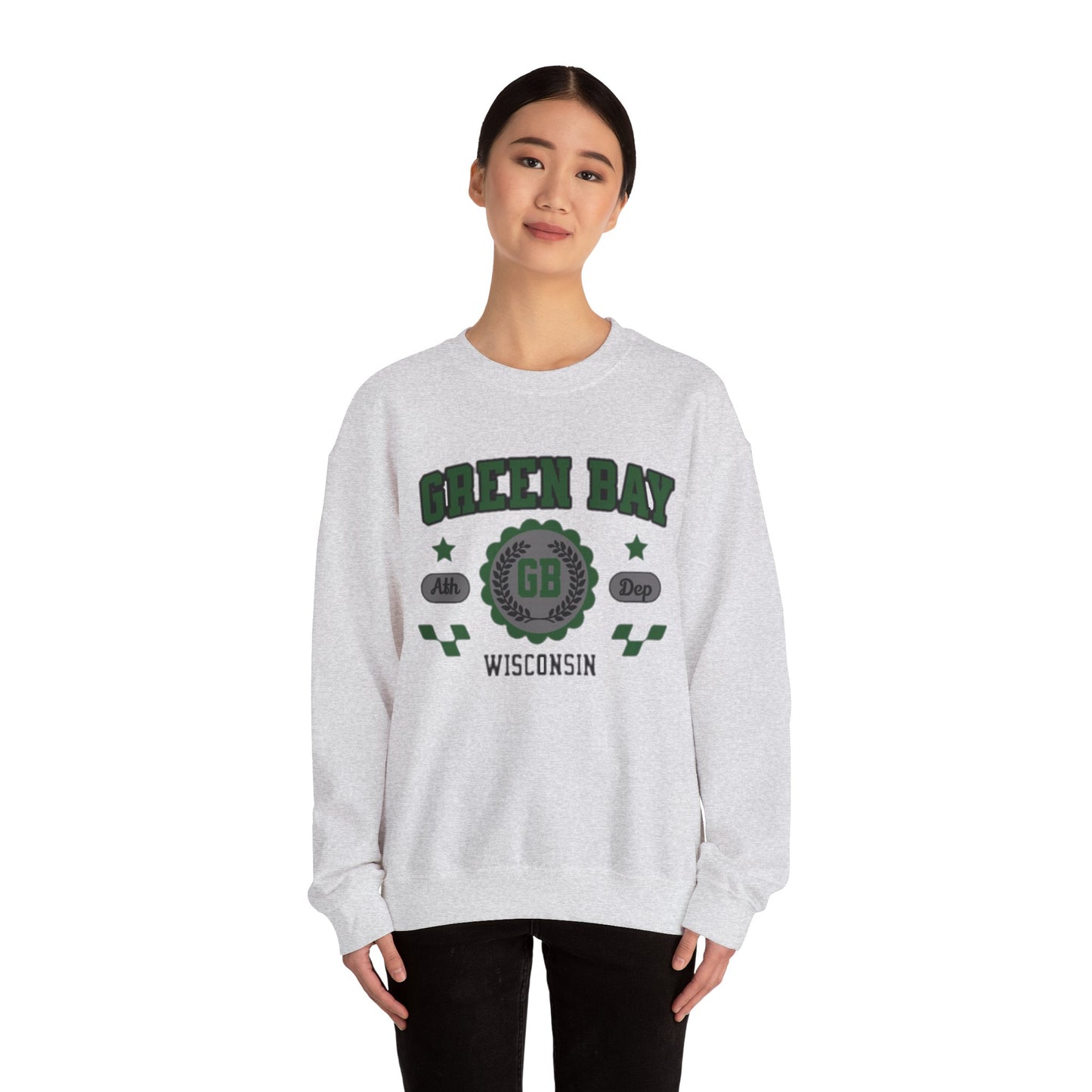 Wisconsin Green Bay  Vintage Athletic Sports Design Crewneck Sweatshirt