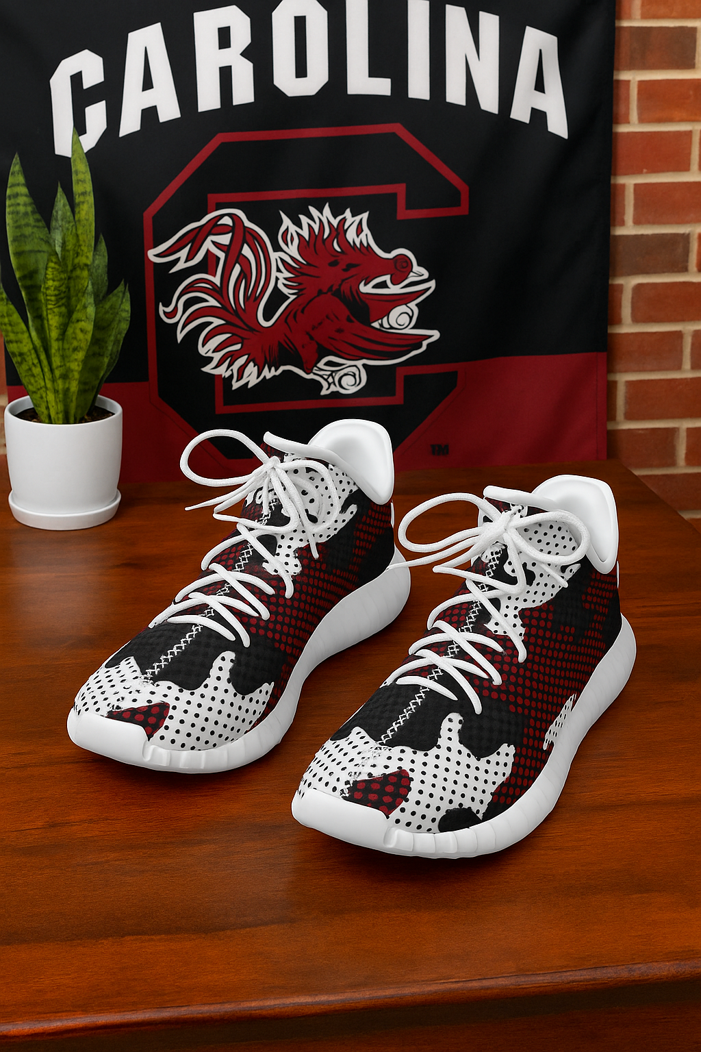 Urban Legend South Carolina Gamecocks Garnet Black White Camo Coconut Sneakers Shoes