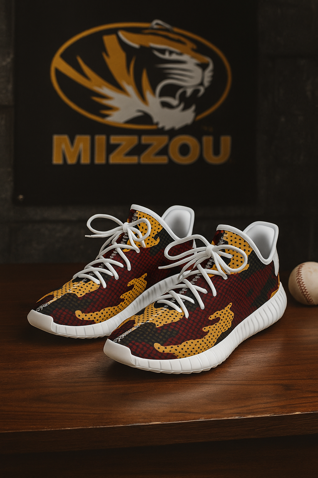 Urban Legend Missouri Tigers Black Gold White Camo Coconut Sneakers Shoes