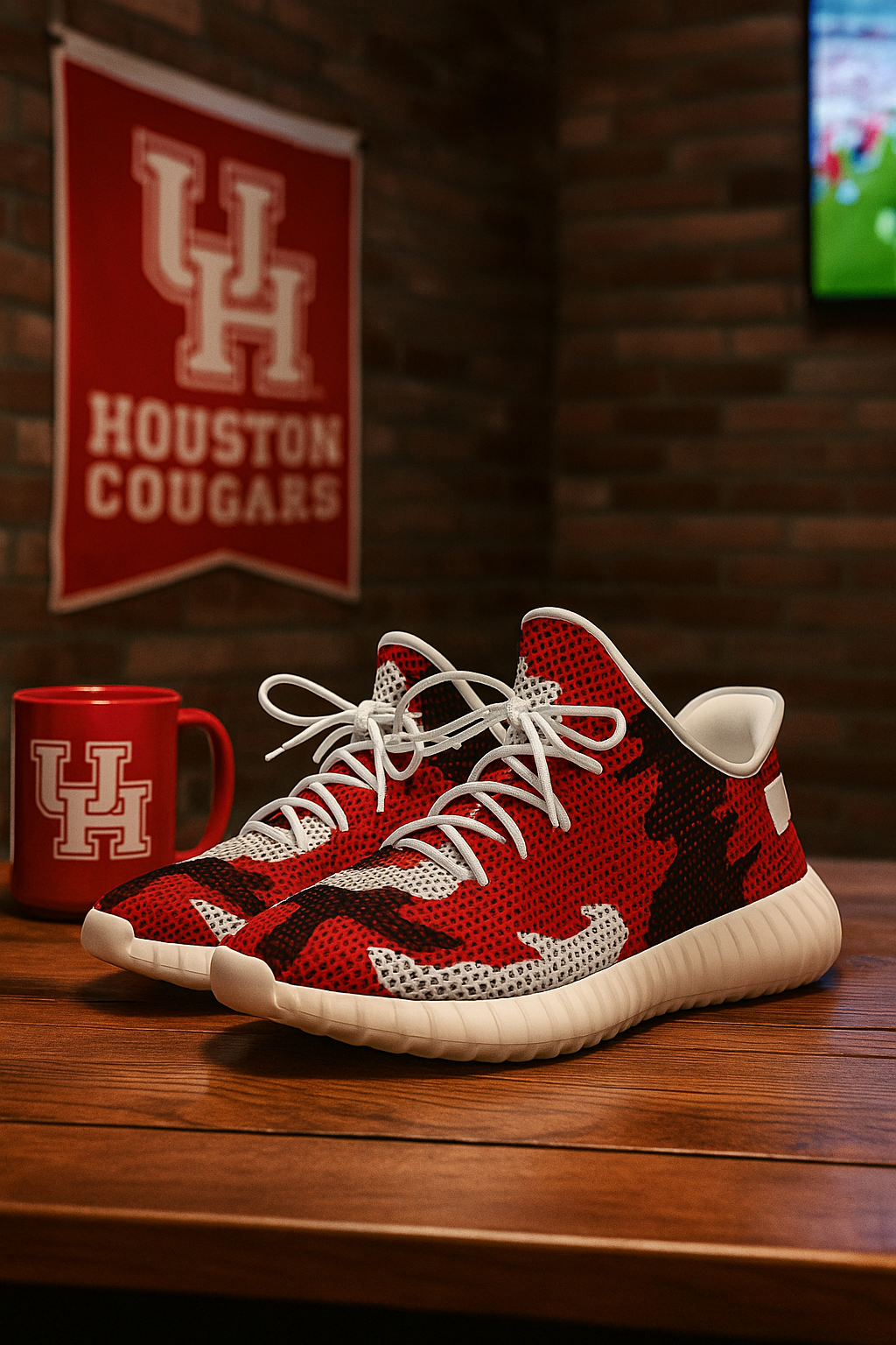 Urban Legend Houston Cougars Red White Black Camo Coconut Sneakers Shoes