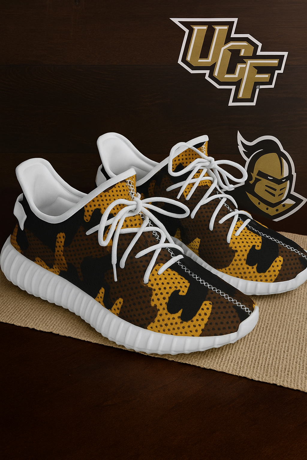 Urban Legend Central Florida Knights Black Gold White Camo Coconut Sneakers Shoes