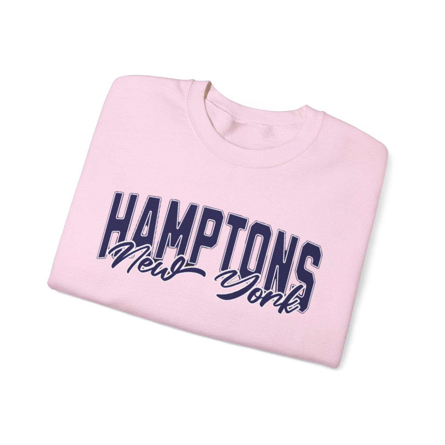 The Hamptons Sweatshirt - Long Island New York Pullover, Faded Vintage Aesthetic Varsity Design