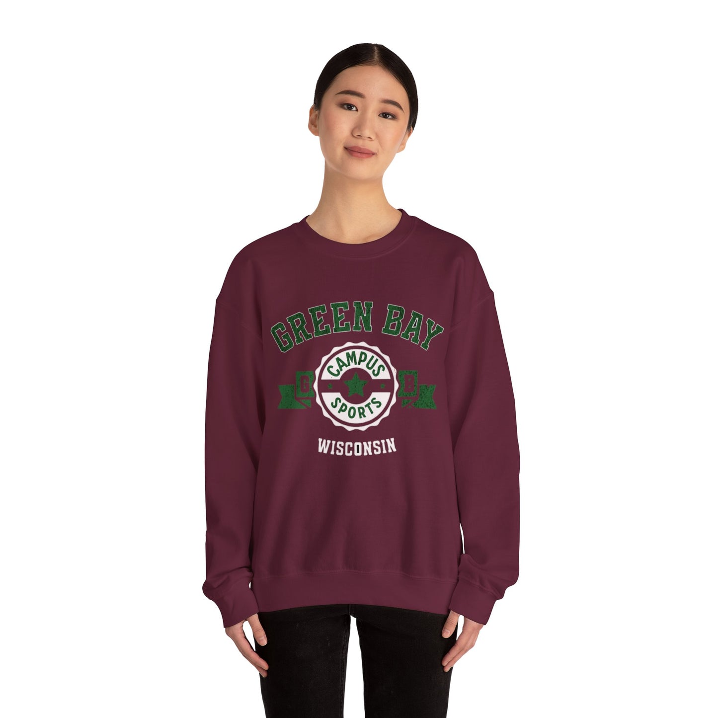 Wisconsin Green Bay Vintage Athletic  Crewneck Sweatshirt