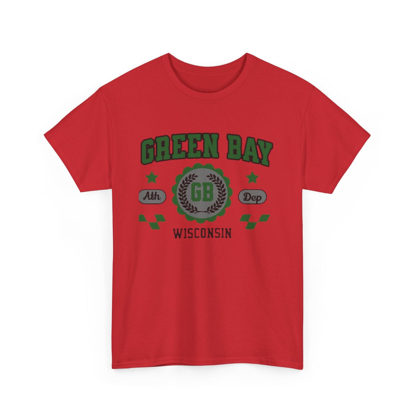 Wisconsin Green Bay  t-shirt Vintage Athletic Sports Design  Cotton Tee