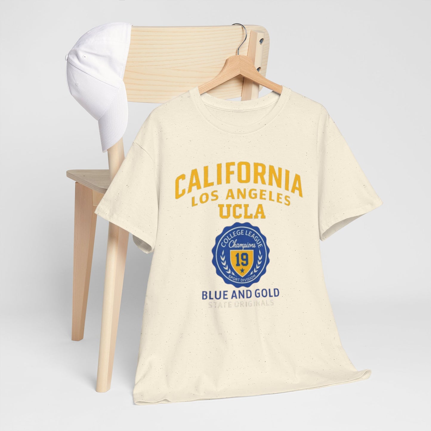 California Blue and Gold College  T-Shirt – UCLA-Inspired Unisex Cotton Tee for Game Day and Everyday Style