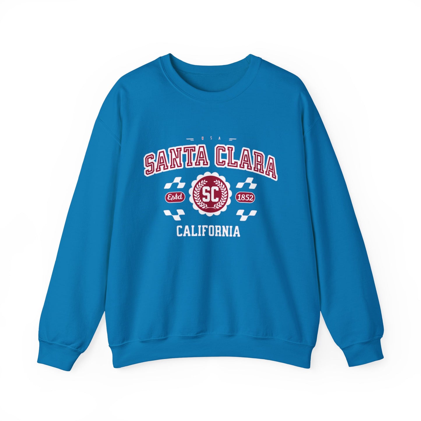 Vintage Santa Clara California Athletic Sports Design varsity pullover sweater Crewneck Sweatshirt