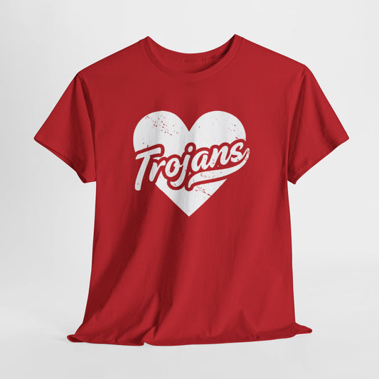 Unisex California Trojans Heart Tee - Casual Style, Sports Lovers Apparel, Sports Fan Gift, Everyday Wear, College Spirit Shirt, Team Pride Top