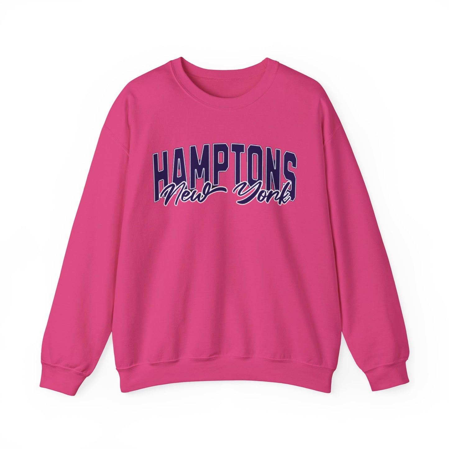 The Hamptons Sweatshirt - Long Island New York Pullover, Faded Vintage Aesthetic Varsity Design