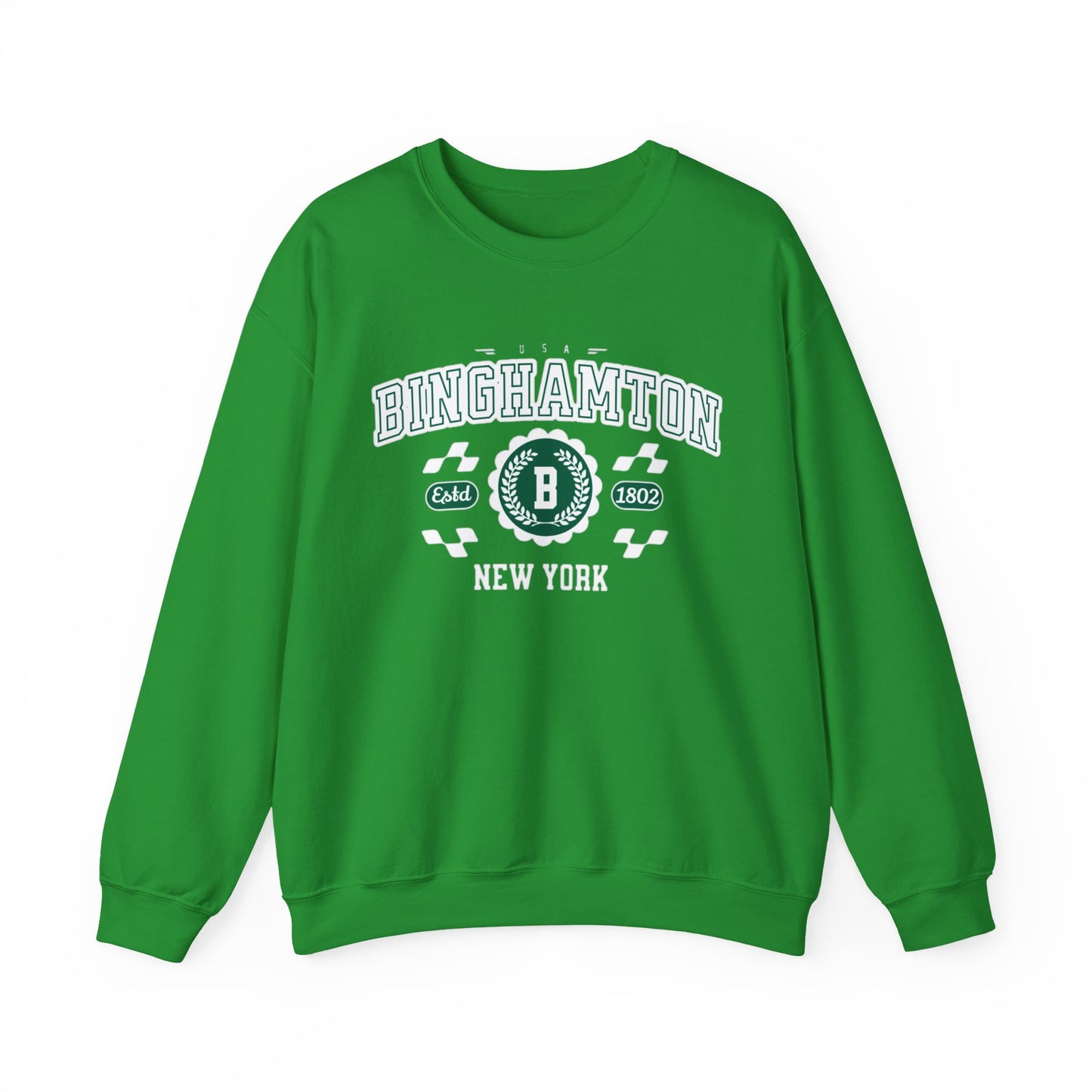 Vintage Binghamton New York Athletic Sports Design Crewneck Sweatshirt