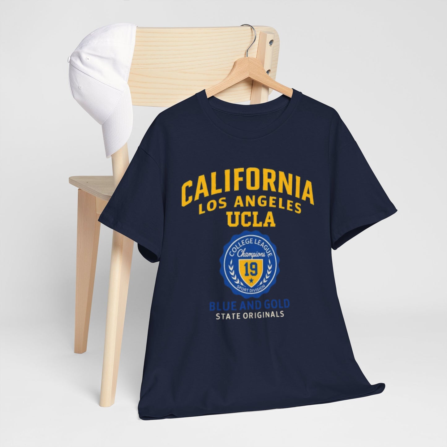 California Blue and Gold College  T-Shirt – UCLA-Inspired Unisex Cotton Tee for Game Day and Everyday Style
