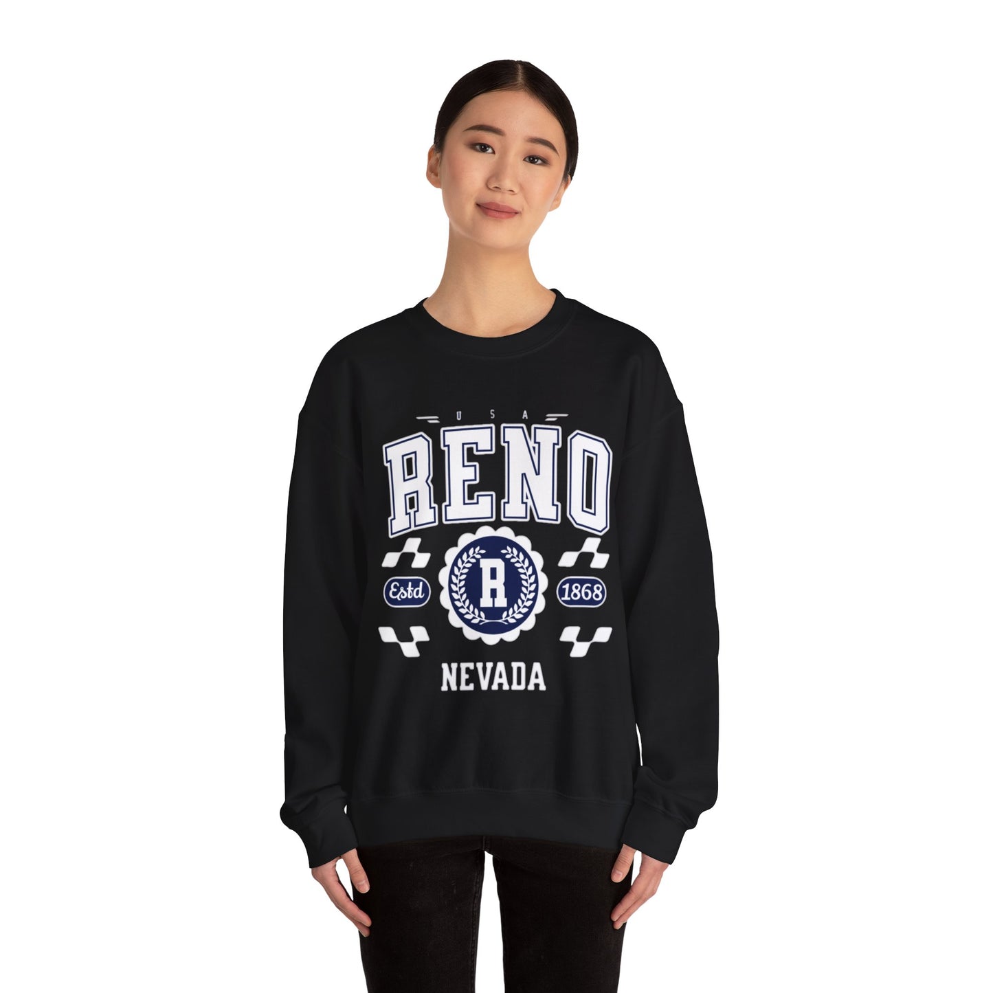 Vintage Reno Nevada Vintage Athletic Sports Design varsity pullover sweater  Crewneck Sweatshirt