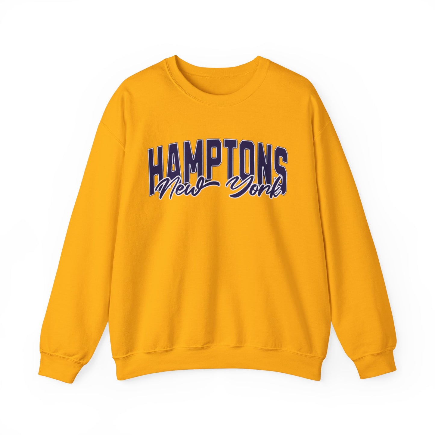 The Hamptons Sweatshirt - Long Island New York Pullover, Faded Vintage Aesthetic Varsity Design